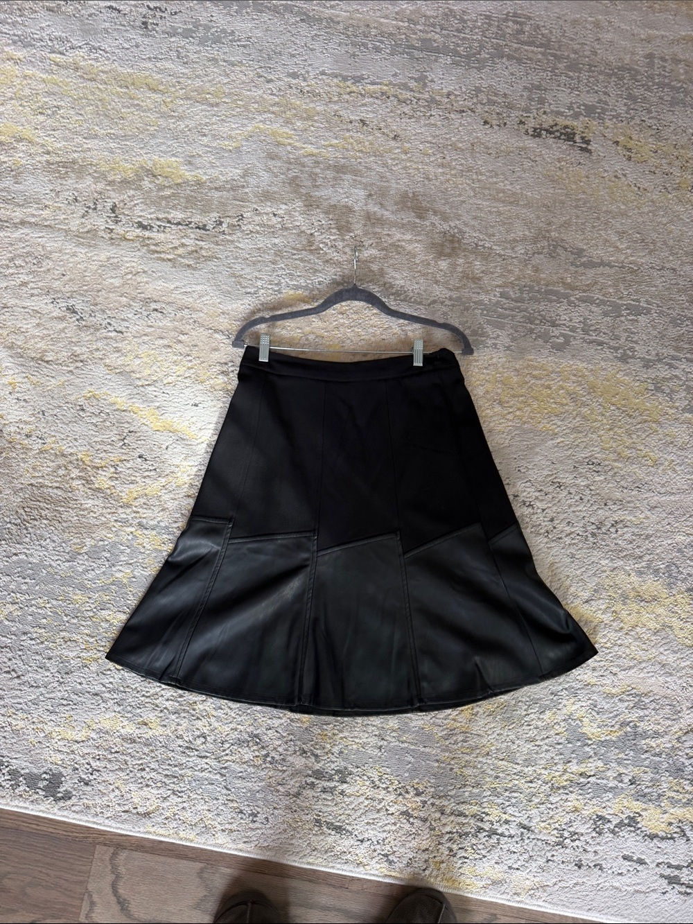 Patrizia Luca Black A-Line Panel Skirt